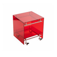 Minimalist Design Transparent Rolling Trolley On Wheels Multi-Tier Transparent Rolling Trolley Modern Design Household Furniture Large Capacity for Homeowners, Professionals, Living Room, Bedroom, Small Areas, Kitchen