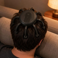 4-Hour Battery Life Electric Multi-Arm Head Massager Round Tips 8-Claw Electric Head Massager Compact 360 Degree Scalp Massage Tool Lightweight