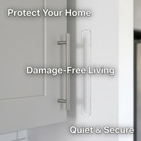 Clear Self Adhesive Door Handle Wall Protector , Heavy Duty Furniture Anti-Knock Pads for Kitchen Cabinet Doors, Anti-Collision Strips for Homeowners