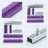 6 Pieces Paintless Ding Puller Tabs with Metal Blocks Heavy-Duty Ding Repair Tabs Notched Tool Reinforced for Garages