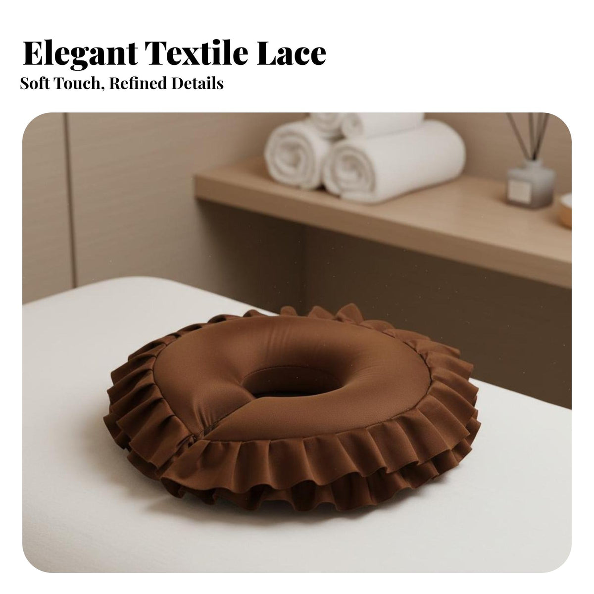 Beauty Bed Face Pillow Ergonomic Face down Massage Pillow Washable Cover Prone Positioning Cushion for Estheticians, Clients, Spas, Home