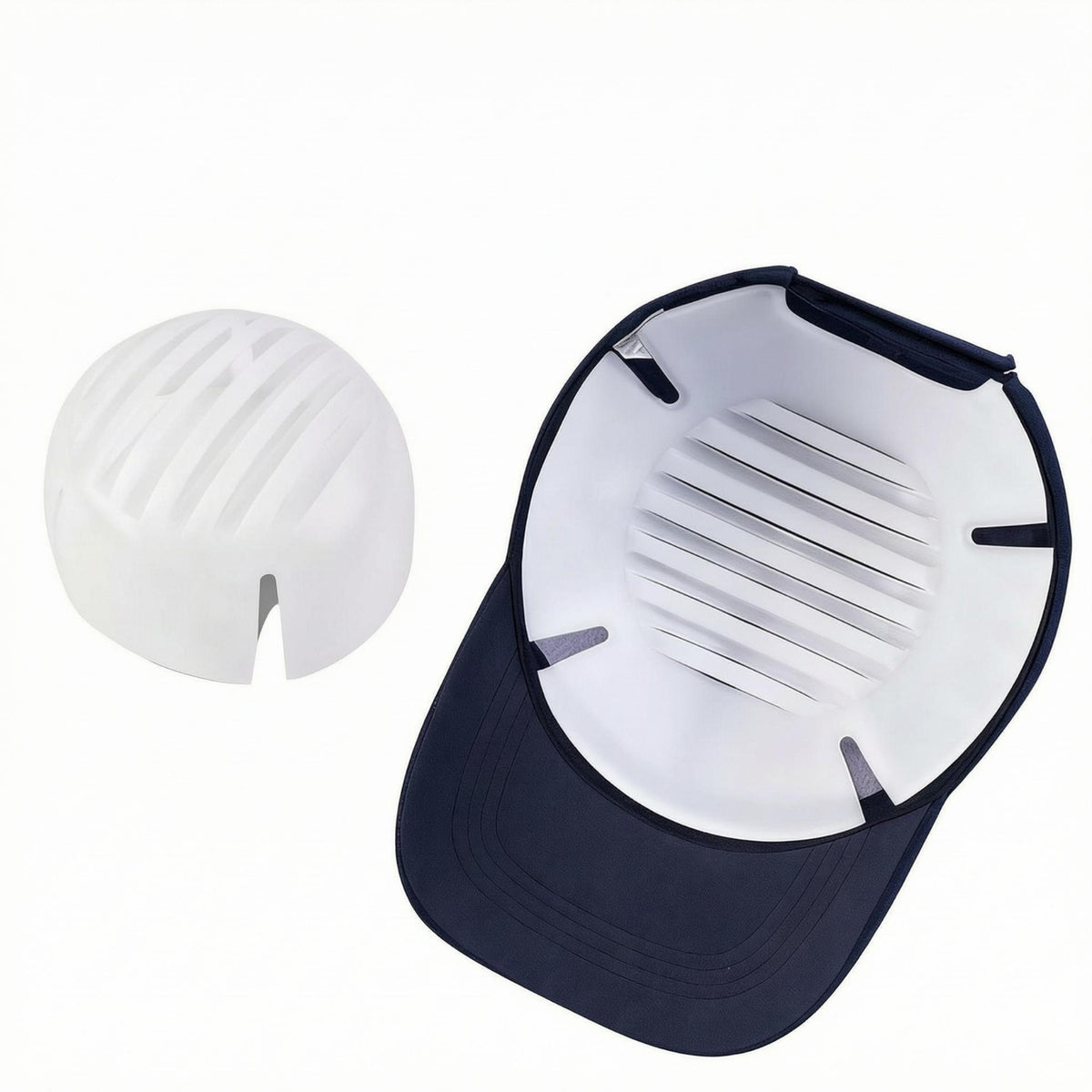 Anti-Collision Liner Baseball Style Bump Cap Structured Crown Safety Baseball Cap Stitched Panels Headwear Soft Textile Shell for Work, Outdoor Use
