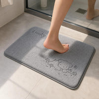 Absorbent Non-Slip Bathroom Mat for Toilet and Shower Area