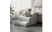 Removable Washable Cover Foam Pet Stairs Joint Protection Non-Slip Pet Steps Lightweight Feline Climbing Ladder for Small Dogs, Senior Pets, Young Dogs, Bedroom, Living Room