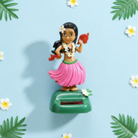 No Batteries Required Solar Dancing Hula Doll Vivid Colors Solar Powered Hula Girl Long-Lasting Hawaiian Girl Bobblehead Stress Relief for Children, Windowsill