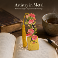 Hollow Metal Floral Bookmark Set - Twelve Months Flower Series