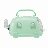 Built-in Handle Car-Shaped Hamster Cage Clear Front Access Door Plastic Hamster Carrier Cage Metal Grid
