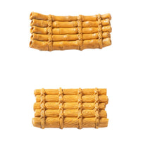 Mini Bamboo Raft Model, Floating Resin Boat Decor