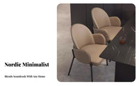 Minimalist Design Quilted Armchair Scratch-Resistant Upholstered Seat Easy to Clean Household Furniture High Back Design for Pet Owners, Awayice Workers, Homeowners, Dining Room, Reading Nook, Bedroom, Balcony