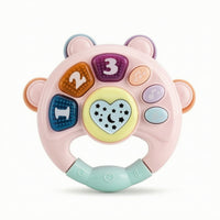 Handheld Baby Hand Bell Colorful Early Learning Toy Infant-Friendly Toy with Easy-Grip Handle Safe for Travel, Car Seat