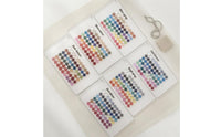 6 Pieces Rounded Corners Seasonal Color Reference Card Punched Hole Season Color Card