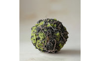 3 Pieces Artificial Volcanic Geological Spheres Looking Fake Nature-Textured Decorative Sphere Balls with Branches Realistic Artificial Moss Ball