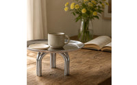 Mirrored Tray with Legs Sleek Stainless Steel Fruit Tray Polished for Home Decor