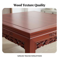 Mortise and Tenon Joinery Farmhouse Dinner Table Classic Design Traditional Carved Table Sturdy Construction Household Furniture Heavy-Duty Build for Restaurant Owners, Apartment Dwellers, Dining Room, Kitchen, Cafe, Breakfast Nook