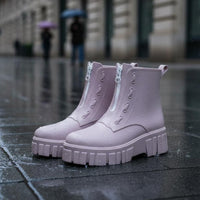 Non-Slip Sole Platform Rain Boots Fashionable Waterproof Jelly Boots Easy to Clean Women's Footwear Comfortable