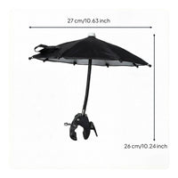 Rainproof Flexible Hose Phone Shade Portable Mini Umbrella Phone Mount Glare Reduction for Delivery Riders, Couriers