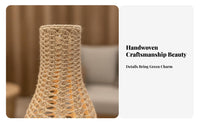 Rope Lamp Cover Handmade Macrame Pendant Light Shade Look Woven Pendant Lampshade for Restaurant, Living Room, Bedroom