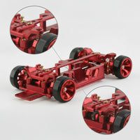 CNC-Machined 1/28 Scale Chassis Kit Lightweight RC Car Frame Kit Mini-Size RC Drift Chassis Sturdy for Hobby Builders