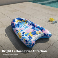 Inflatable Wave Board Portable Handled Inflatable Water Board Kids Water Board Thickened Material Kids Swimming Buoyant Board