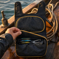 Fishing Chair Rear Hanging Bag with Double Pockets, Thickened Accessory Pouch for Bait and Small Items