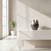 Decorative Vase Metal-Like Aluminum Vase Abstract Flower Holder for Living Room, Entryway, Mantel
