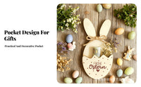rabbitShaped Gift Holder Giftable Easter Rabbit Decor Freestanding Countertop Display for Holiday Decorators, Adults, Living Room, Mantelpiece, Shelf