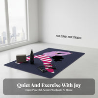 Shock Absorbing Jump Rope Mat Noise Reducing Jump Rope Mat Thickened Cushion Non-Slip Fitness Pad for Apartment Dwellers