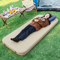 Air Bed and Self-Inflating Air Mattress for Car Camping, 10cm Thickness Sleeping Mat with R-Value 10.7, Wear-Resistant Camping Mat
