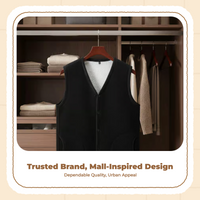 Men's Fleece Vest Thermal V-Neck Winter Warm