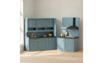 1/12 Dollhouse Kitchen Cabinet with Sink Modern Dollhouse Kitchen Set with Sink European-Style for Dioramas