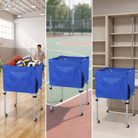 Collapsible Ball Storage Cart Portable Ballaufbewahrungswagen Mit Rollen Lightweight Folding Ball Cart Leicht Zu Bewegen for Schools