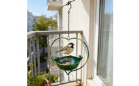 Wide Mouth Iron Bird Feeder Outdoor Use Hanging Bird Feeder Rust Resistant Easy to Clean for Garden, Patio, Balcony