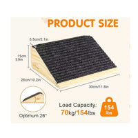 Pet Ramp Stair Wedge-Shaped Wooden Pet Ramp Heavy-Duty for Stairs, Dogs