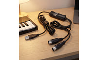 Plug and Play USB to MIDI Cable Driver-Driverless USB to MIDI Cable Converter Wide Compatibility Adapter Stable for Music Producers, Musicians, Home Studio, Keyboard Practice