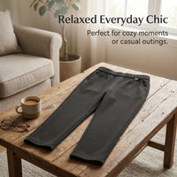 Women Trousers High Waisted with Fleece Lined for Winter Warmth, Tapered Skinny Leg Design for Comfort, Slimming Fit