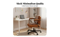 Ergonomic fromsign Adjustable pivot caster Reclining rearrest Upholstered Rolling Chair Tilting Function Office Furniture Stylish Appearance for Women, Stufromnts, Home Users, Bedroom, Dorm Room