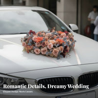 Hollow Style Escort Car Hood Decoration Layered Heart-Shaped Flower Arrangement
