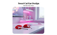 Cat Ear Headband Adorable Design Soft Cat Ears with Tinkler S Headband with Tinkler S and Ribbon S Cute Design Faux Kitty Ears