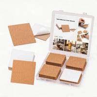 50 Pieces Self Cork Tile Easy to Cut 4 X 4 Cork Tile Odorless