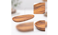 Sandalwood Tray Irregular Wood Serving Tray Wood Serving Platter Multifunctional Rustic-Style for Hosts, Tea Service