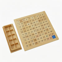 Hundred Board Educational Number Board Numbered Counting Toy with Storage Box for Homeschoolers, Teachers, Homeschool