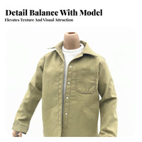 1/6 Scale Male Shirt Trendy Design 1/6 Scale Figure Shirt Accurate Fit 12 Inch Action Figure Top for Customization Projects, Diorama Photography