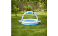 Shark Sprinkler Pool Overhead Inflatable Pool with Sprinkler Built-in Water Toy for Kids, Young Children, Backyard, Patio, Lawn