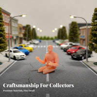 1:64 Scale Driver Figure Collectible 1:64 Scale Figure Miniature Scene People Model DIY Paintable Tiny People Figurine High