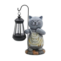 Cat-Themed Garden Statue Cat Figurine Cute Garden Ornament for Lawn