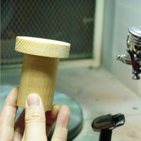 Natural Wood Grain Wooden Handheld Stand Round Top Model Painting Stand for Hobbyists