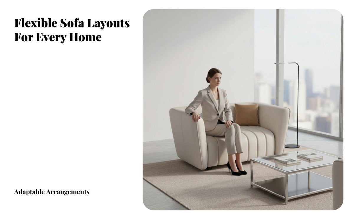Multi-Piece Couch and Table Combination Luxury Design Sofa Set Professional Look Living Room Furniture for Business Owners, Homeowners, Small Spaces