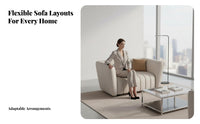 Multi-Piece Couch and Table Combination Luxury Design Sofa Set Professional Look Living Room Furniture for Business Owners, Homeowners, Small Spaces
