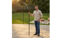 Folding Canopy Frame Cylindrical Metal Fold-out Tent Frame Fold-out Canopy Foldable Outdoor Shelter Peaked