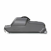 Shielding Baritone Sax Case with Wheels Contoured Baritone Saxophone Case Portable Cushioned for Saxophonists